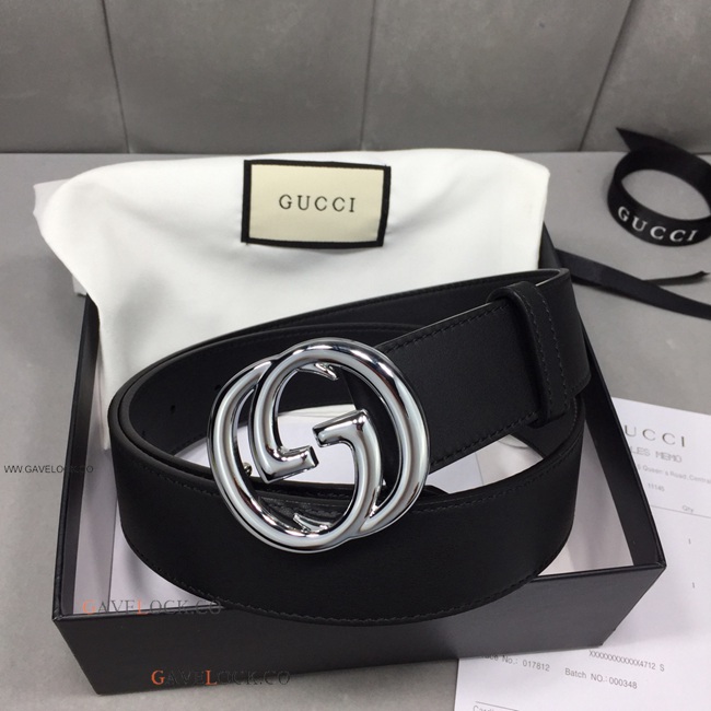 Gucci Classic Men's Belt Soft Leather w Silver GG Buckle